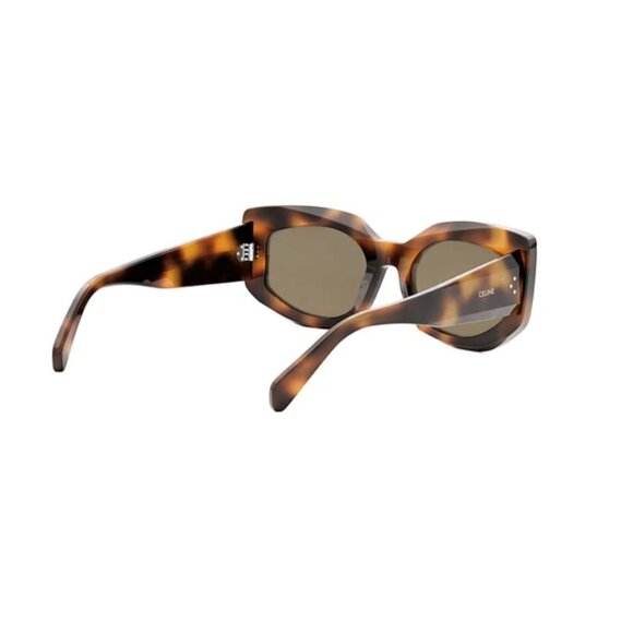 Celine CL40277F 53E Shiny Havana 54-18-140mm Sunglasses - Picture 4 of 10